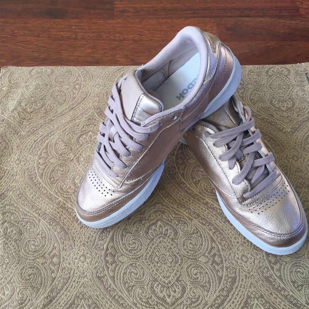 Reebok rose gold sneakers